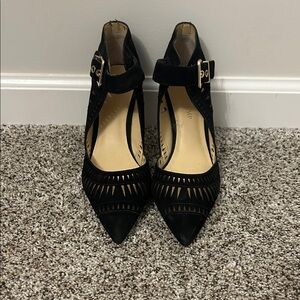 Ivanka Trump Black Geometric Heels